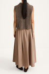 Sorina long trench skirt hazel stylein model image back