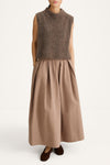 Sorina long trench skirt hazel stylein model image front