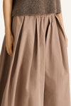 Sorina long trench skirt hazel stylein model image front close-up