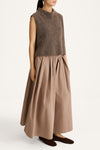 Sorina long trench skirt hazel stylein model image side