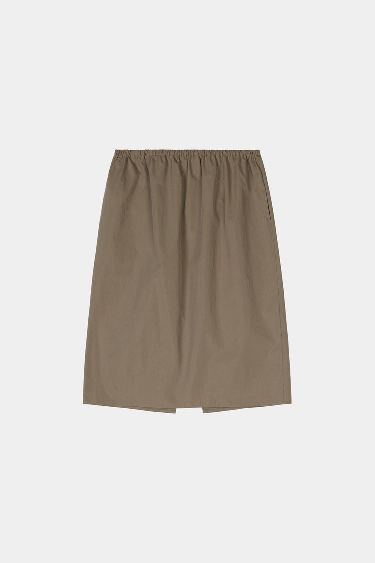 Knee long skirt khaki trench stylein sorrel front packshot