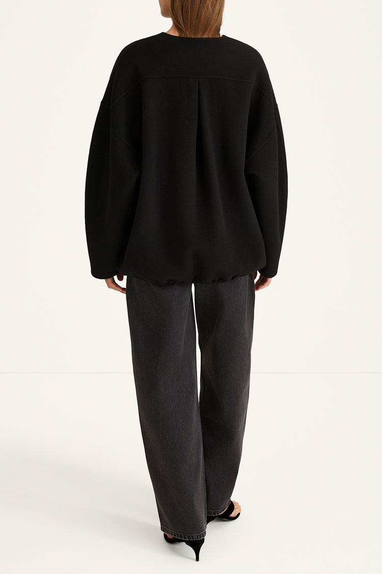 Tauro short jacket black stylein model image back