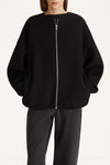 Tauro short jacket black stylein model image front close