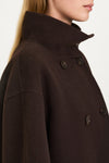Tove short wool jacket coffee stylein model image close