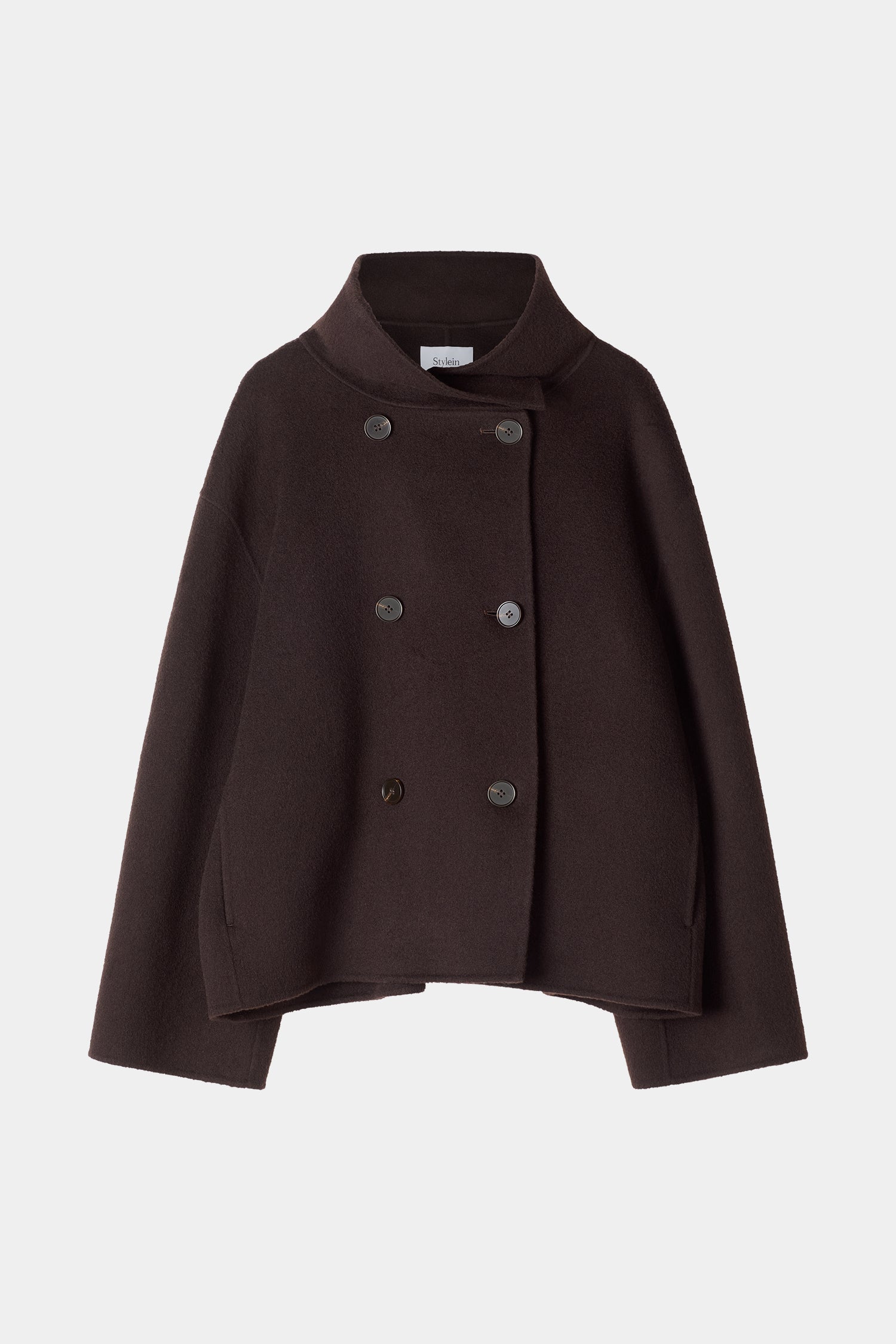 Tove short wool jacket coffee stylein packshot