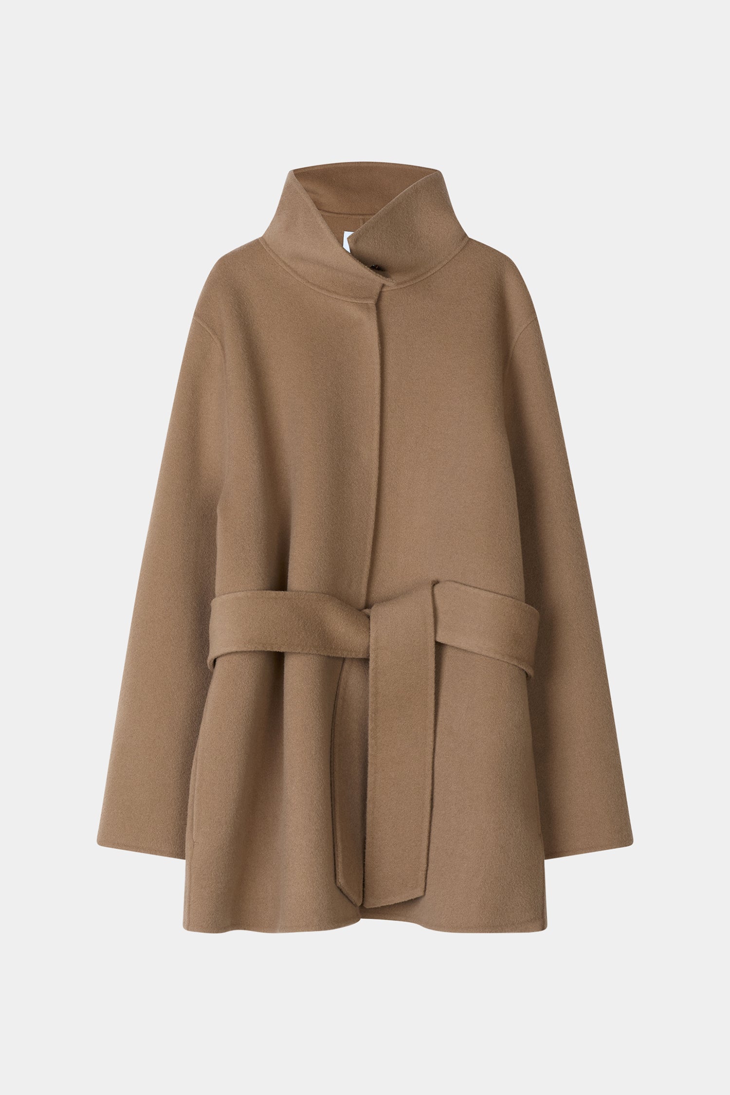 Trecate wool short coat taupe stylein packshot
