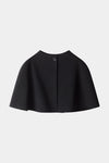 Black wool cape with a button closure Stylein packshot