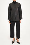 Valencia Leather jacket black stylein model image front