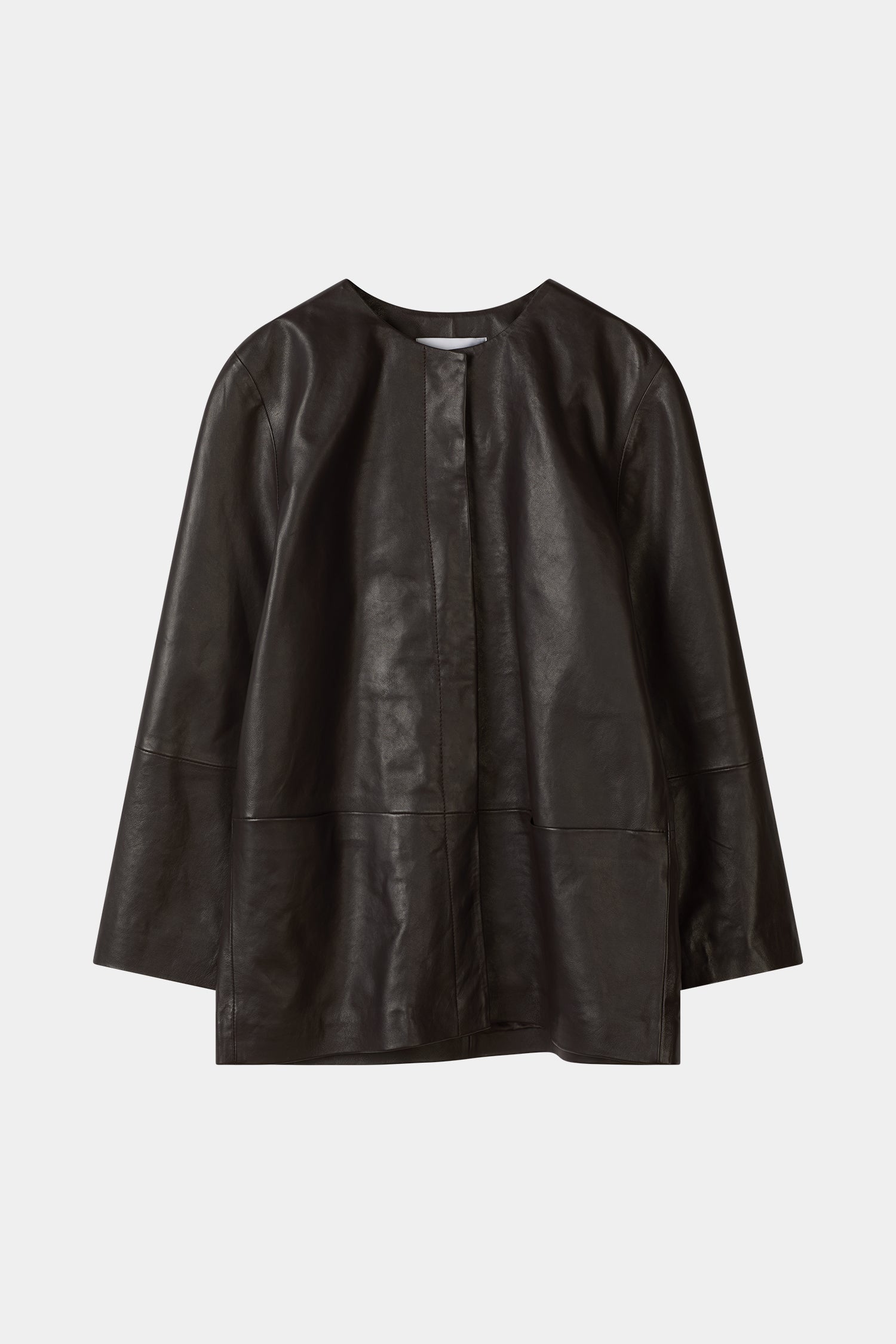 Valencia nappa leather jacket coffee stylein packshot