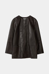 Valencia nappa leather jacket coffee stylein packshot