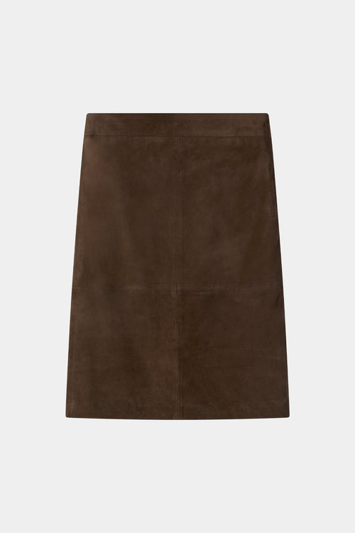 Valeria suede skirt pebble brown stylein packshot