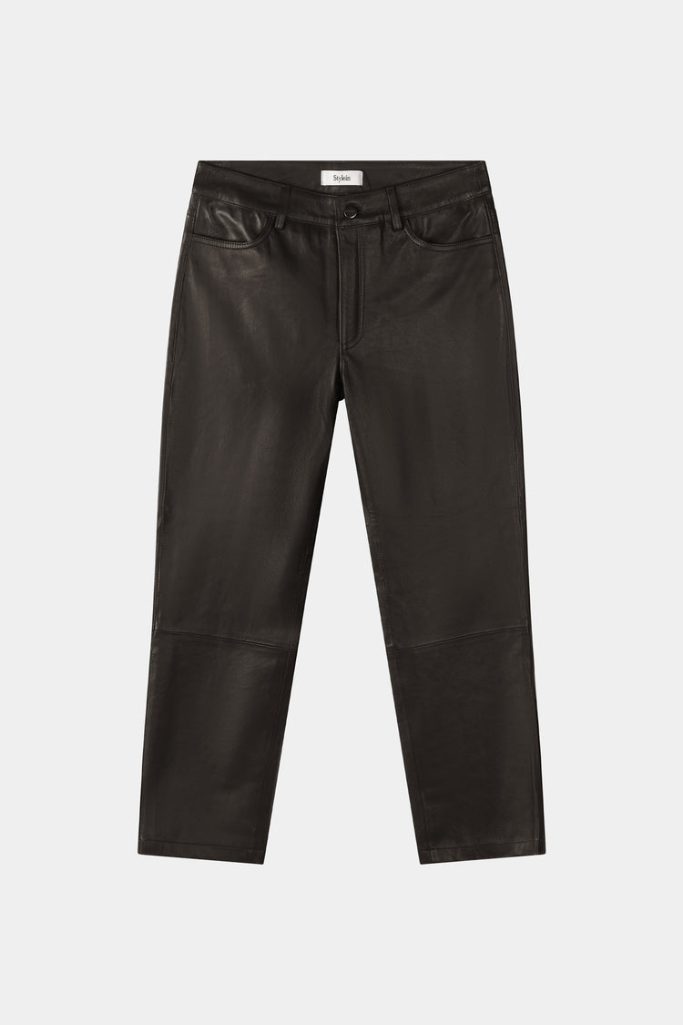 Vasto leather trousers coffee stylein packshot