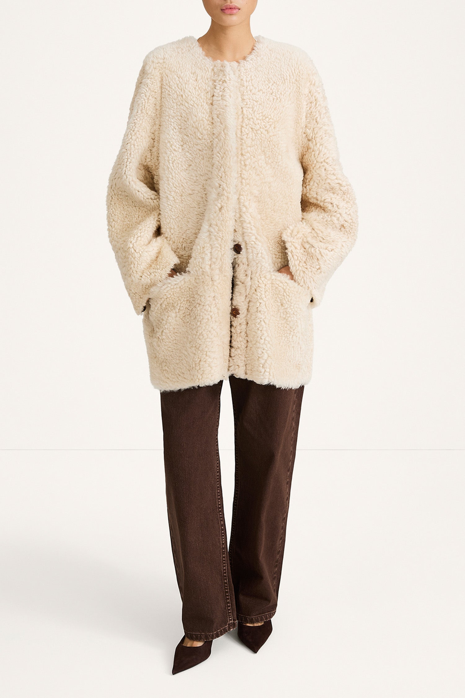 Veda jacket ecru stylein modell image front