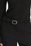 Venosa suede belt black stylein model image front close
