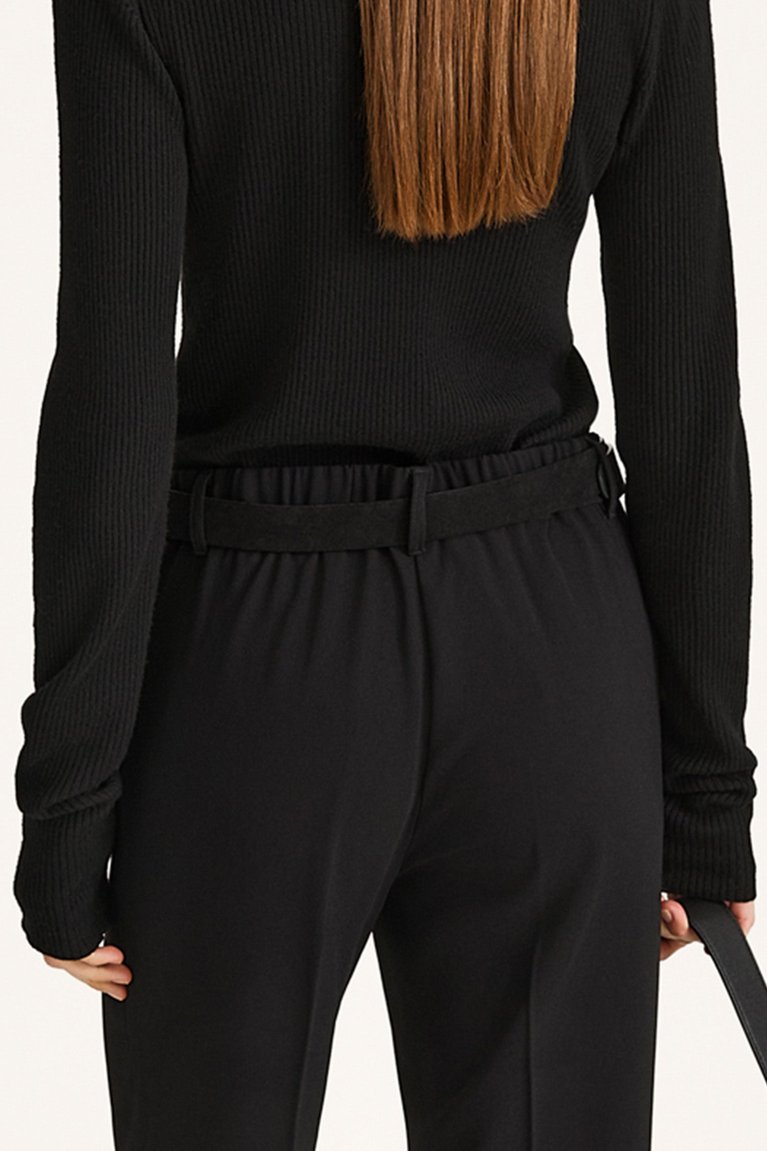 Venosa suede belt black stylein model image back