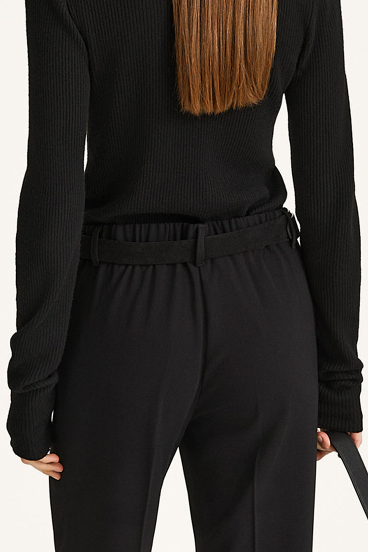 Venosa suede belt black stylein model image back