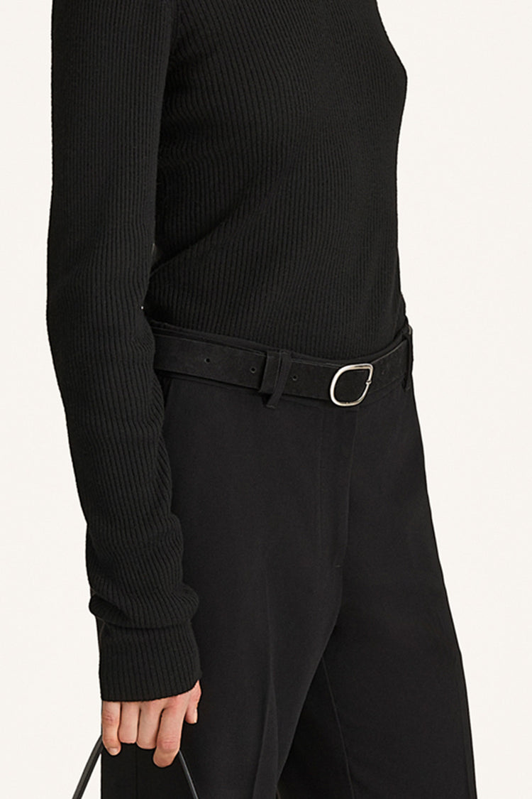 Venosa suede belt black stylein model image side