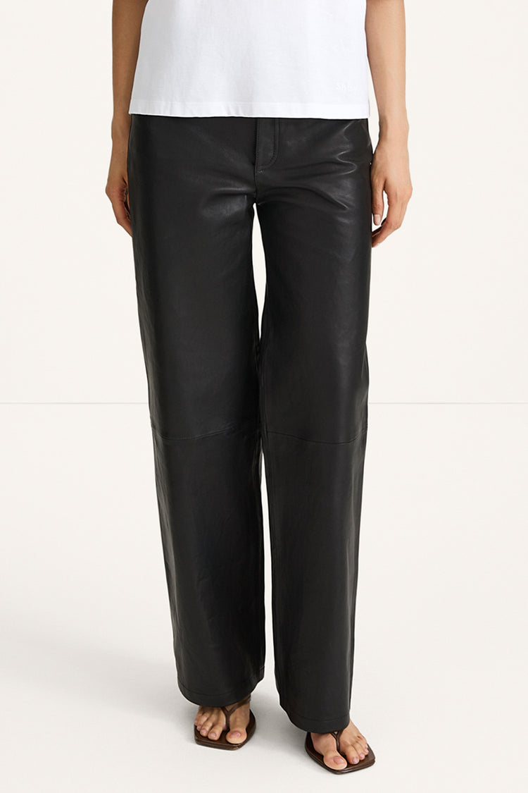 Black oversized leather trousers Stylein Vicotria