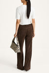 Victory suede trousers pebble brown stylein model image back
