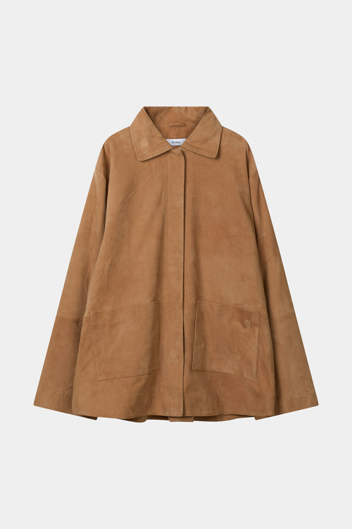 Volterra suede jacket stylein front model image