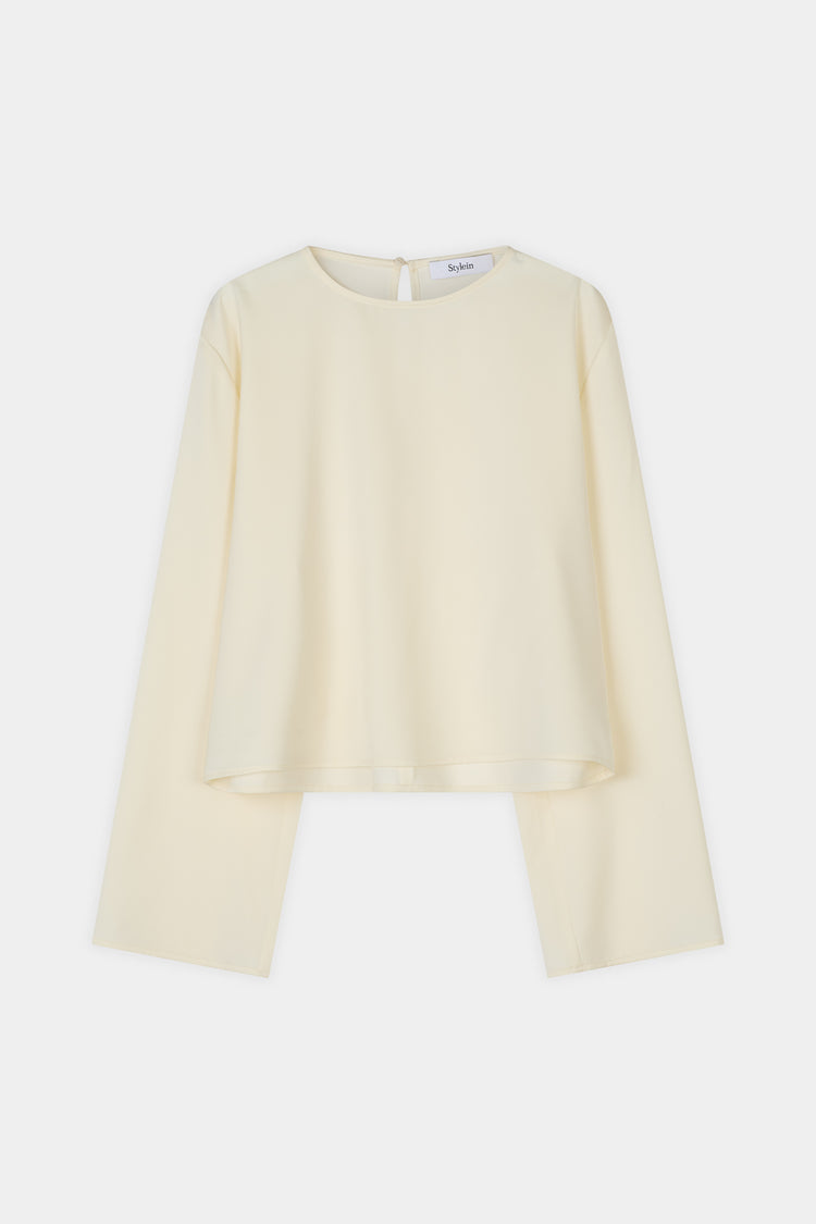 WIDE SLEEVE BLOUSE STYLEIN Mirai cream packshot
