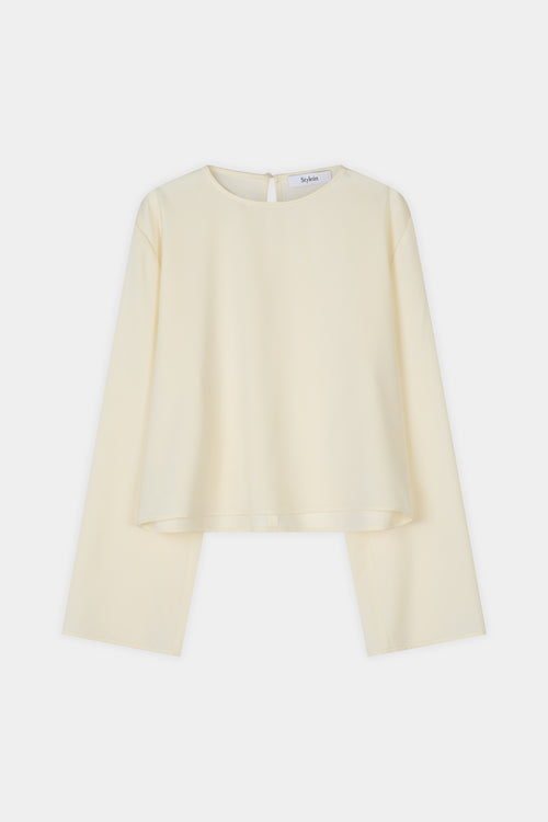 WIDE SLEEVE BLOUSE STYLEIN Mirai cream model image