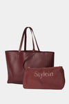 Yacht bag grain faux leather burgundy inner bag stylein packshot