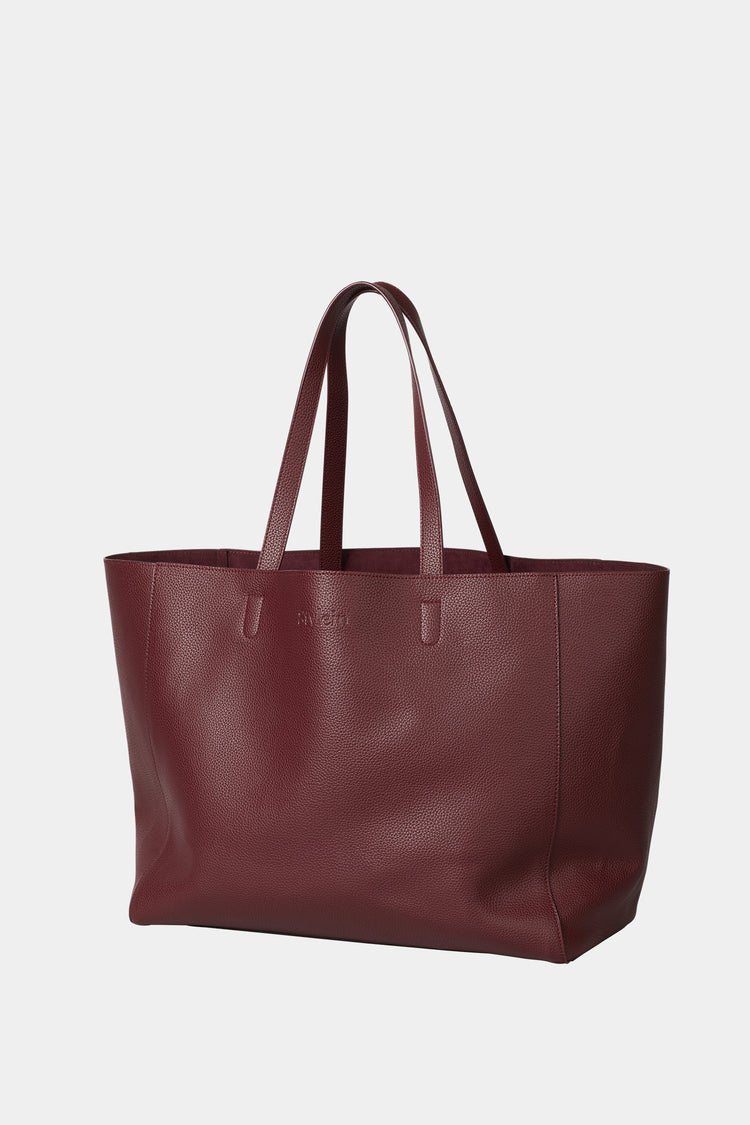 Yacht bag grain faux leather burgundy stylein packshot