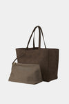 EVERYDAY SHOPPER -  YACHT BAG BROWN FAUX SUEDE