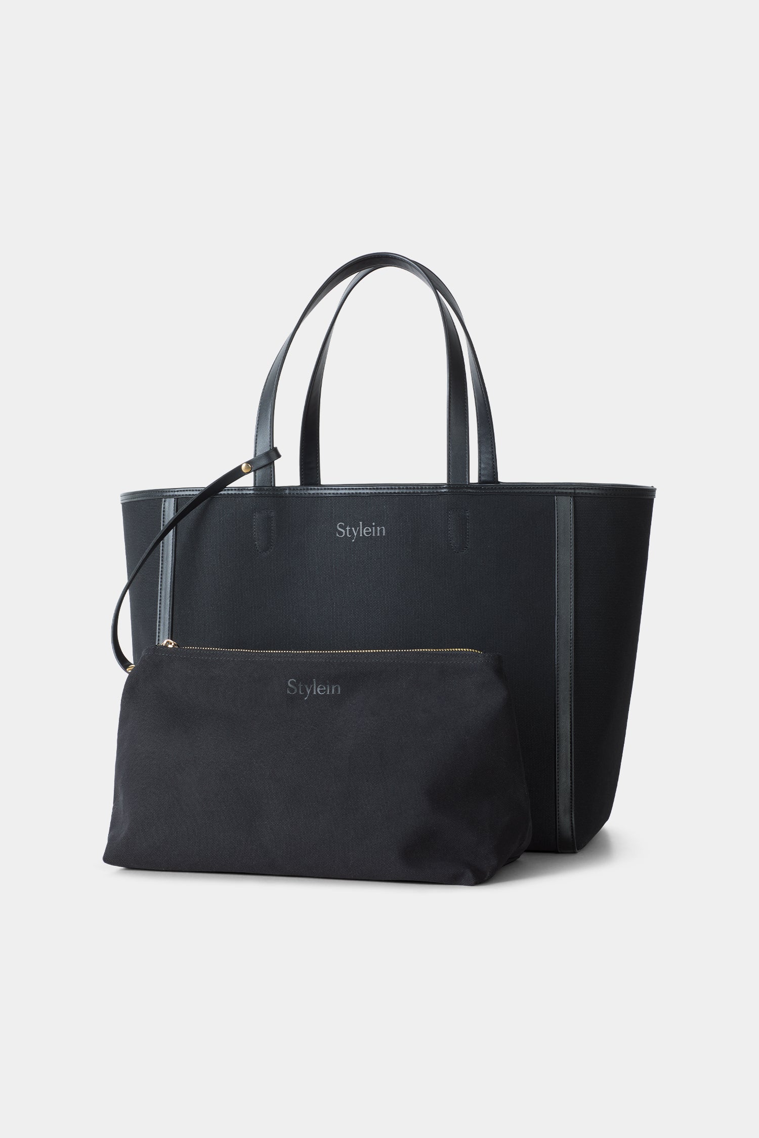 Yacht canvas black stylein packshot clutch front 