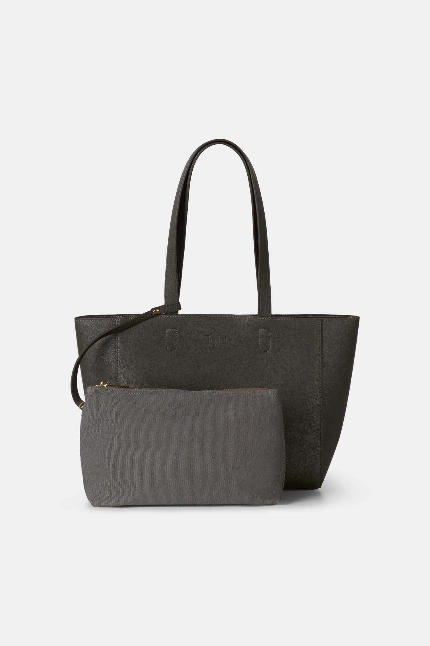 mini totebag yacht shopper stylein dark mud inner bag