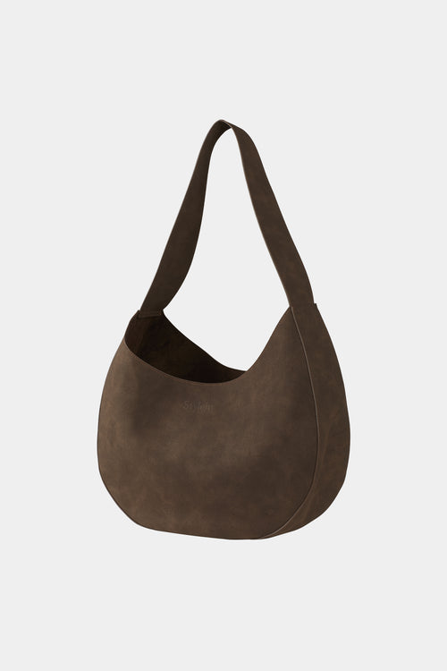 HAND BAG SHOPPER - YARDLY BAG BROWN FAUX SUEDE