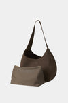 HAND BAG SHOPPER - YARDLY BAG BROWN FAUX SUEDE