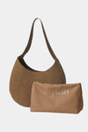 Yardly faux suede brown pouch