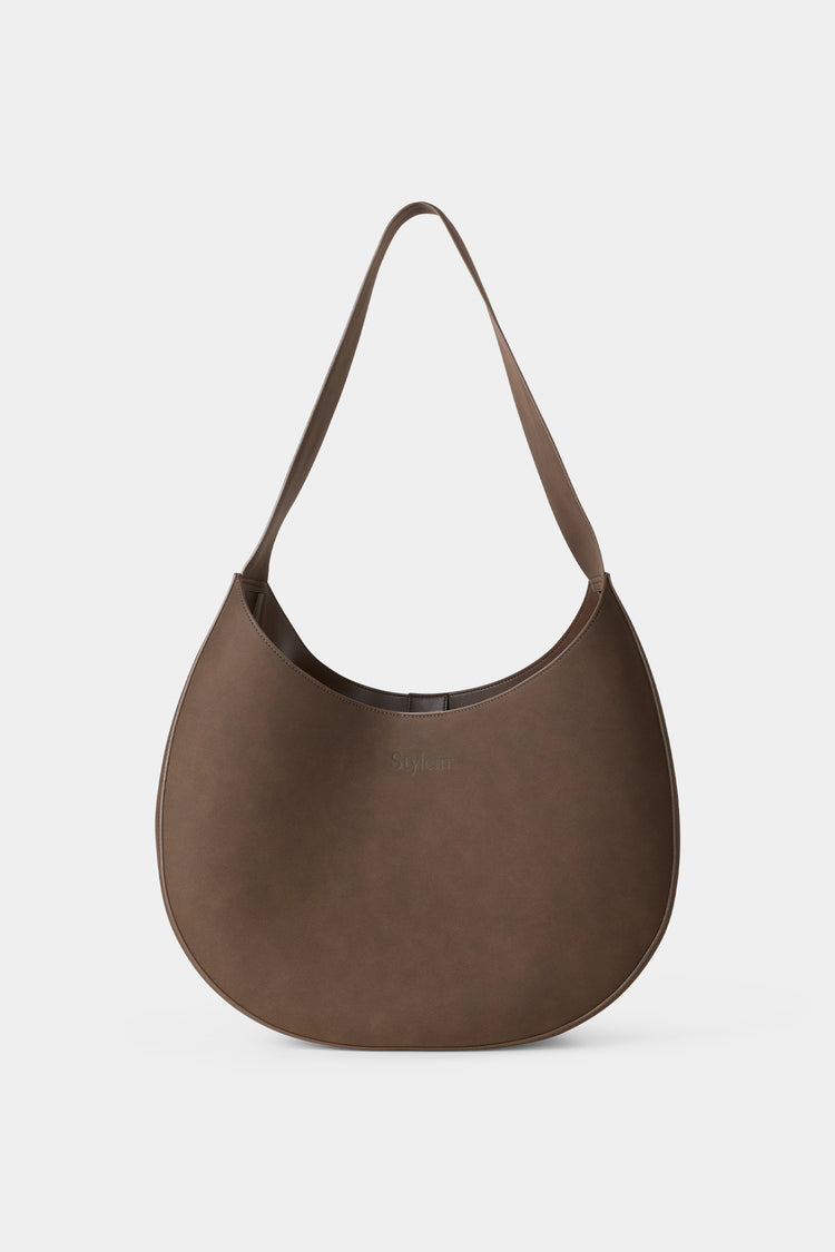 Yardly faux leather shoulder bag coffee  stylein packshot