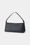 Yosef small baguette bag faux leather black structured stylein packshot side front
