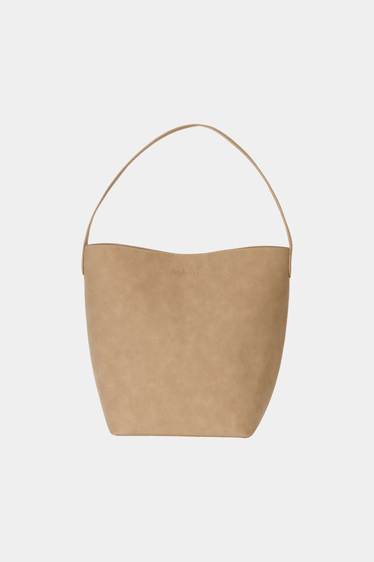 Youness Bucket Bag Sand faux suede Stylein packshot
