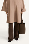 Youness bucket bag faux suede coffee stylein model image front