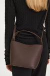 Youness mini bag faux leather coffee stylein model image back close