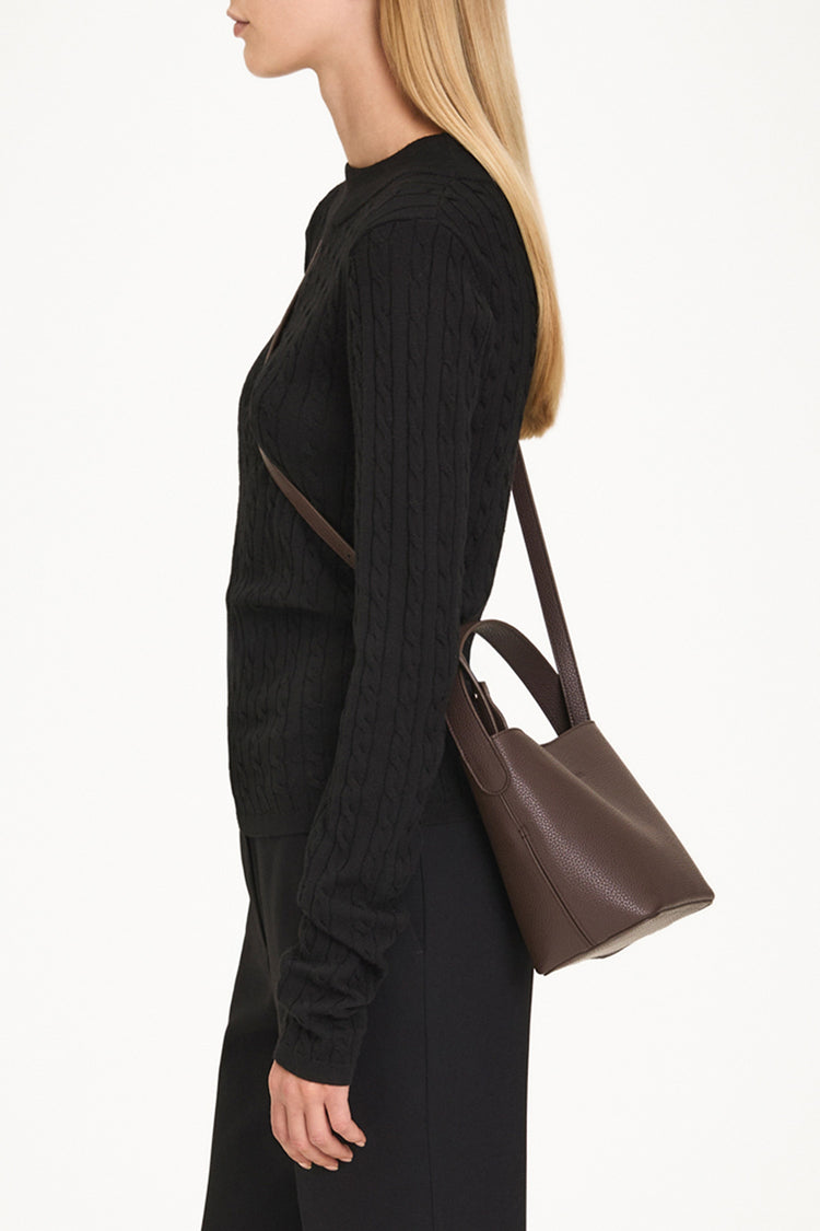 Youness mini bag faux leather coffee stylein model image side