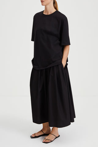 Jorina skirt voluminous mid length a line black stylein side image