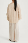 Beige knitted sweater stylein nella back model image