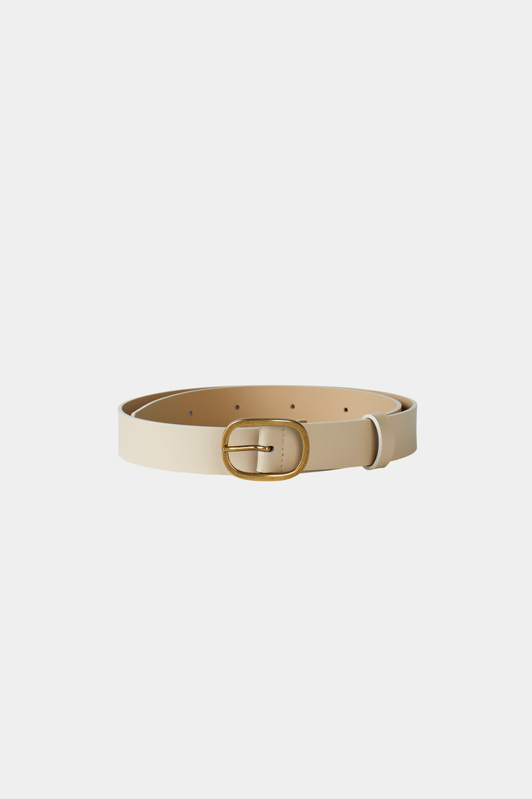 Venosa buckle belt beige leather stylein packshot