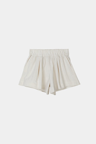 Mojo shorts flared seersucker beige stripe stylein packshot