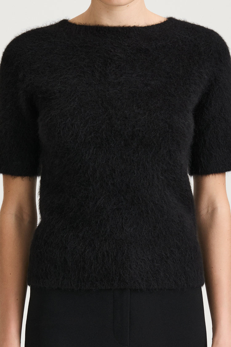 black alpacka top stylein loha detail