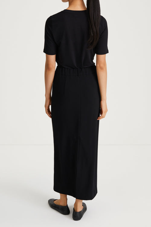 black ankle length skirt crepe stylein berkeley back