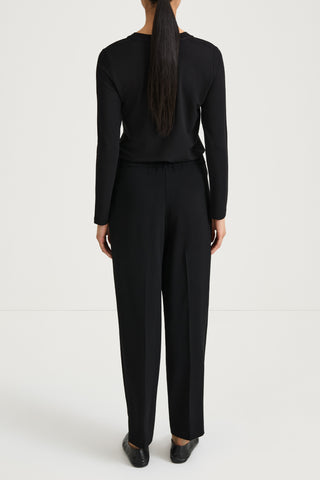 black ankle length suit trousers stylein berga back