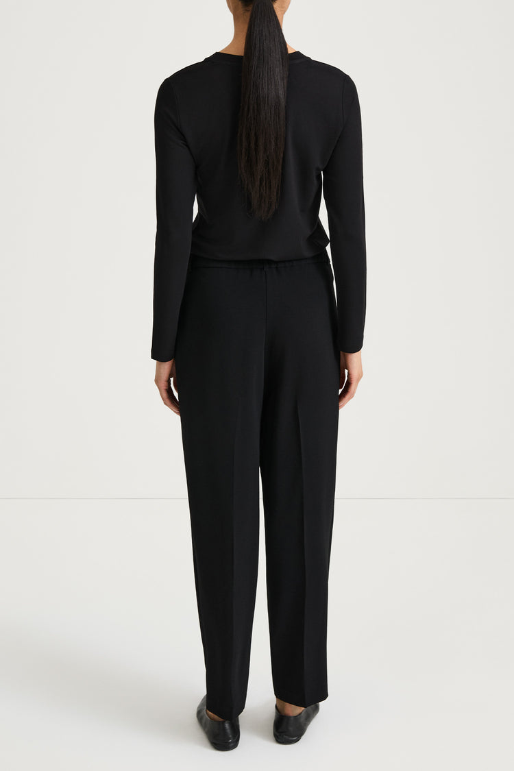 black ankle length suit trousers stylein berga back