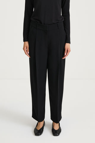 black ankle length suit trousers stylein berga front