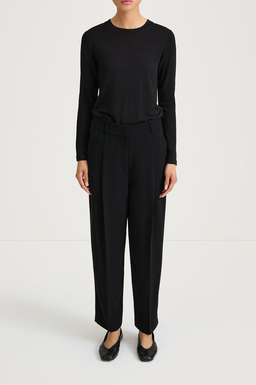 black ankle length suit trousers stylein berga